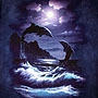 Dolphins in Moonlight