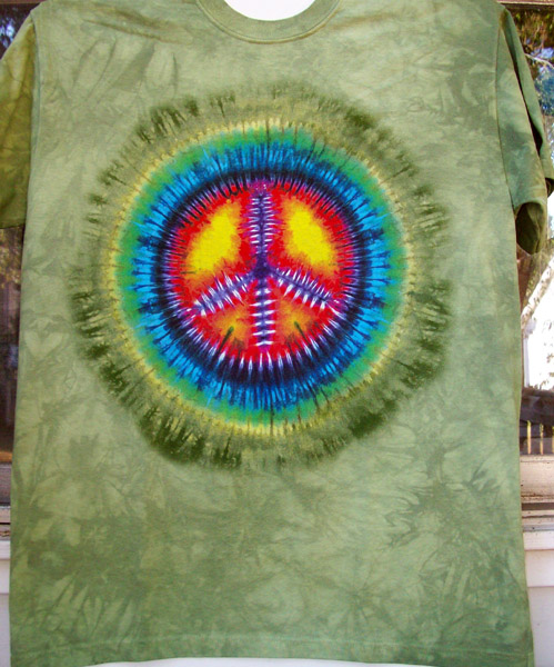 Tie-dye look peace sign