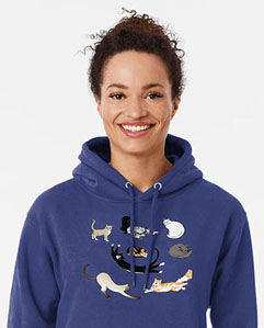 cats on hoodie