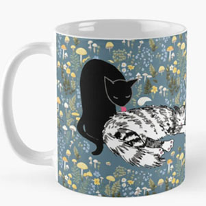 cats posing mug