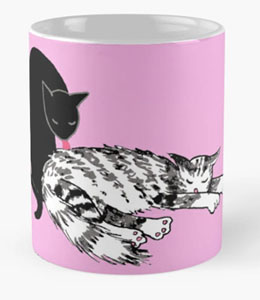 pussycat mug pink